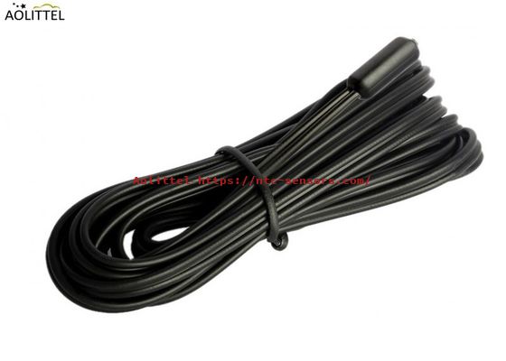 IP68 TPE Injection 6x15mm NTC Micro Temperature Sensor 10KΩ±1% B2550=3950±1% With B Type AWG26# Flat Cable 2 Meter